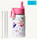 Kids Insulated Water Bottle with Straw - Safari Friends