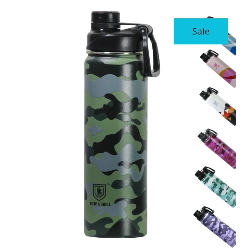 Camo Print Stainless Steel Sports Water Bottle