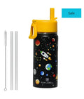 Tom & Bell Kids Insulated Water Bottle with Straw - Space Rocket