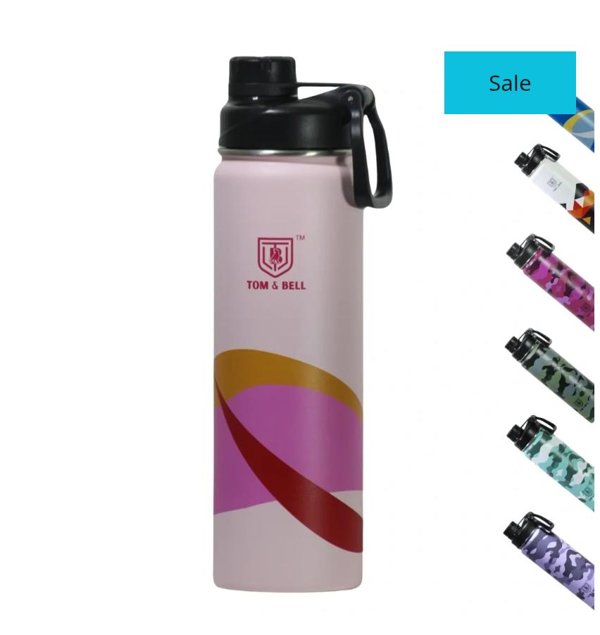 Tom & Bell Stainless Steel Insulated Water Bottle - Pastel Wave