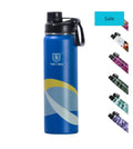 Stainless Steel Insulated Water Bottle - Royal Blue Abstract