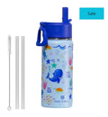 Kids Insulated Water Bottle with Straw - Ocean Whale