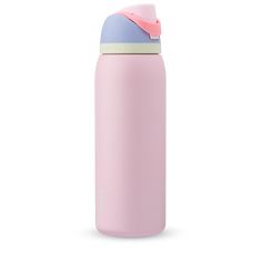 Matte Pastel Pink Insulated Kids Tumbler with Color-Blocked Lid