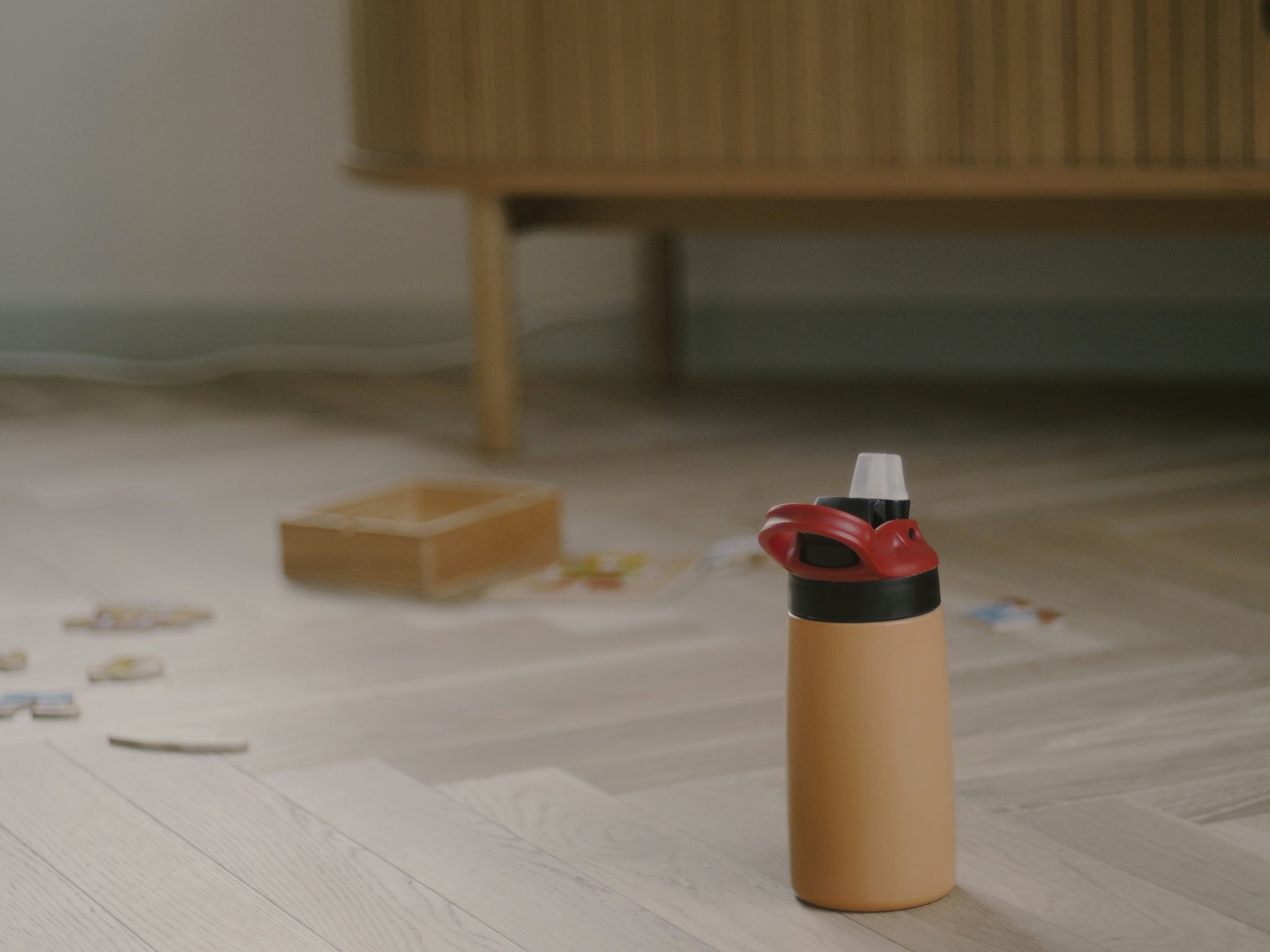 Two-Tone Kids Insulated Water Bottle with Loop Cap