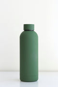 Sleek Matte Olive Green Stainless Steel Flask