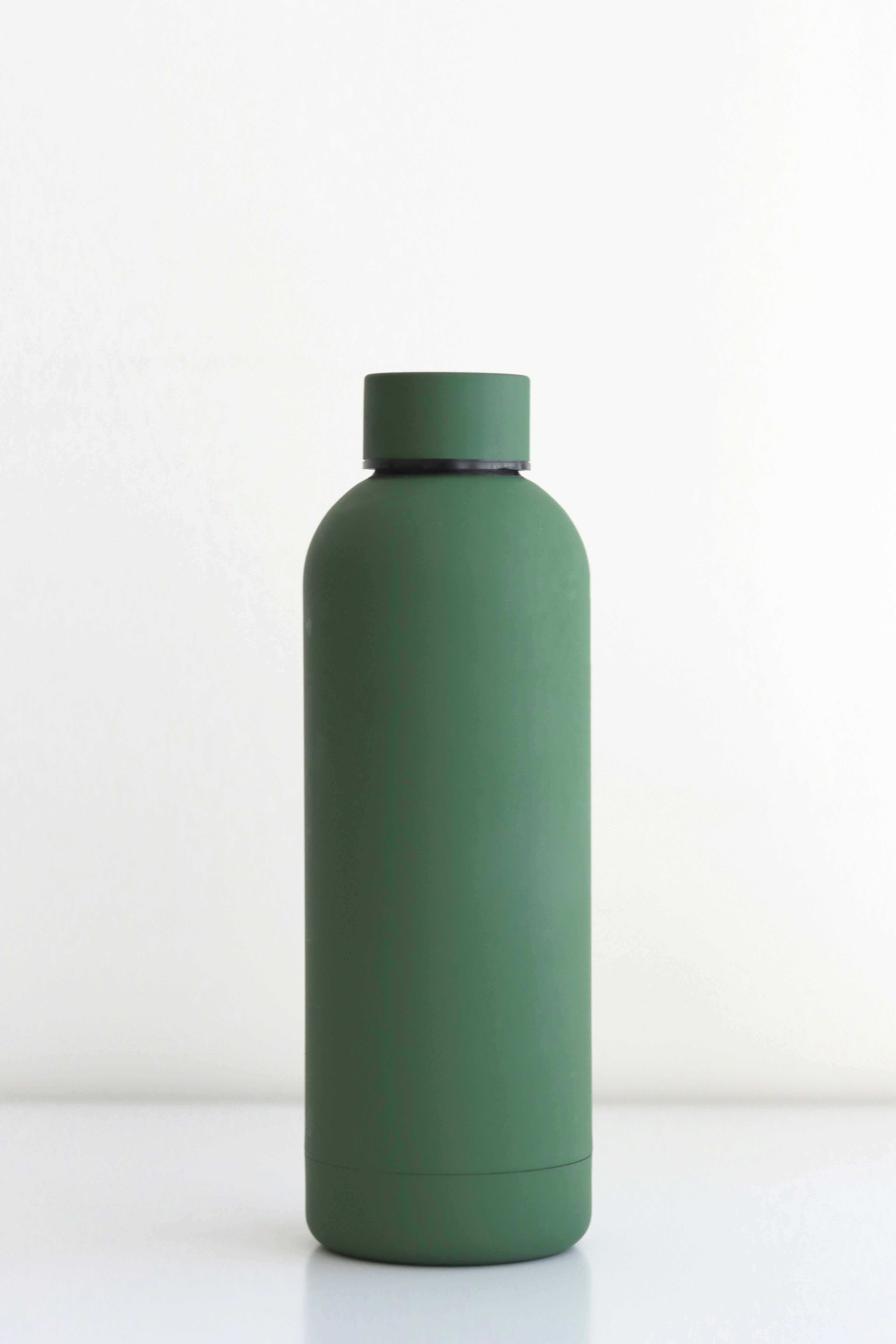 Sleek Matte Olive Green Stainless Steel Flask