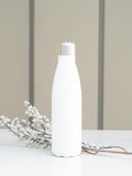 White Ergonomic Cola-Shaped Stainless Steel Sports Bottle